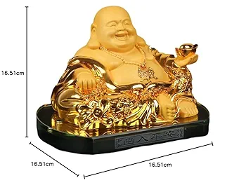 布袋 七福神　銅製 彫刻 仏像 神像　置物　風水 開運 金運 骨董　アンティーク Amazon.co.jp: 仏像 七福神 布袋様 布袋 置物 ゴールド 布袋さん